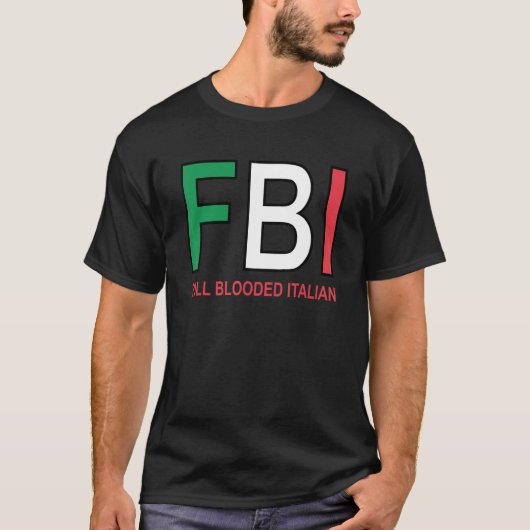 F B I全血の女子イタリアンメンズガールズ Tシャツ (正面)