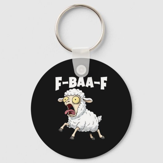 F-baa-f ミーム - 笑える絶叫ミーム グラフィック キーホルダー (正面)