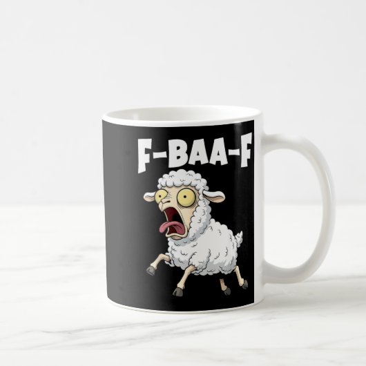 F-baa-f Meme – Funny Screaming Meme Graphic コーヒーマグカップ (右)