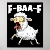 F-baa-f Meme – Funny Screaming Meme Graphic  ポスター (正面)