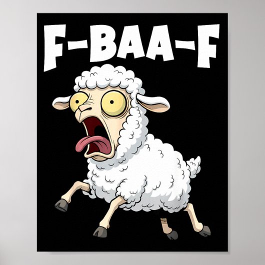 F-baa-f Meme – Funny Screaming Meme Graphic  ポスター (正面)