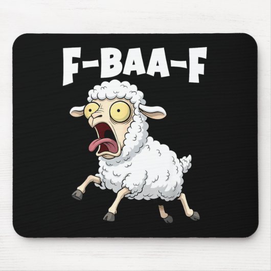 F-baa-f Meme – Funny Screaming Meme Graphic  マウスパッド (正面)
