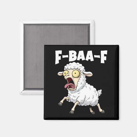 F-baa-f Meme – Funny Screaming Meme Graphic  マグネット (正面/裏面)