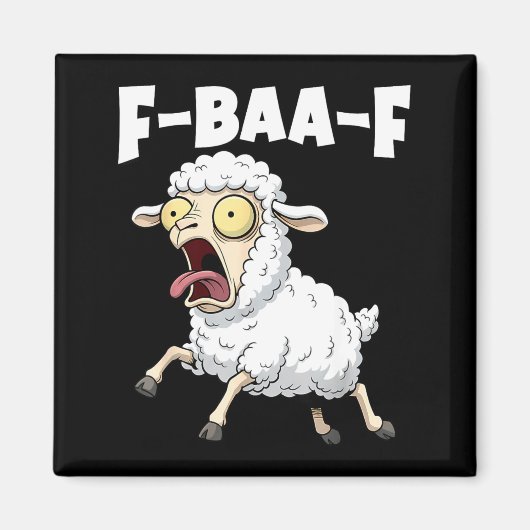 F-baa-f Meme – Funny Screaming Meme Graphic  マグネット (正面)