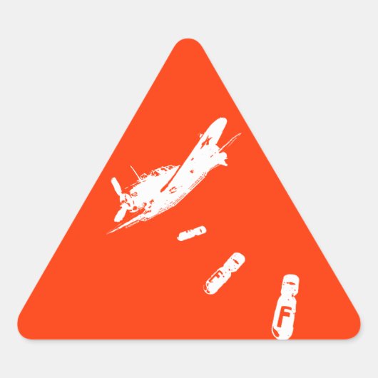 F-Bombダイバー（白） 三角形シール (正面)