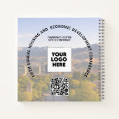 F+Business Conference Custom Photo Logo QR  ノートブック (裏面)