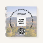 F+Business Conference Custom Photo Logo QR  ノートブック (正面)