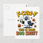 F-Caw-FこれはBooシートであるおもしろい 不気味 ポストカード (正面/裏面)