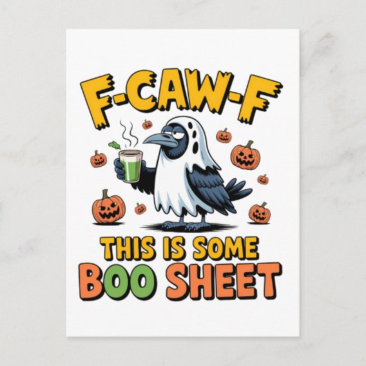 F-Caw-FこれはBooシートであるおもしろい 不気味 ポストカード (正面)