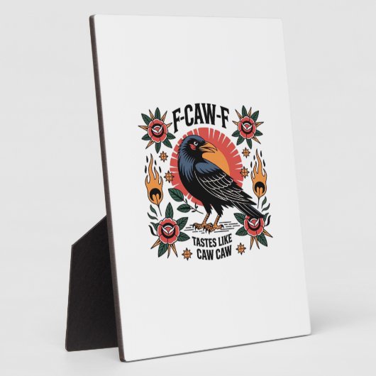 F Caw FはCaw Caw おもしろい引用文 フォトプラーク (側面)