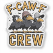 F-Caw-Fクルーズマッチングイおもしろいシズ服 シール (正面)