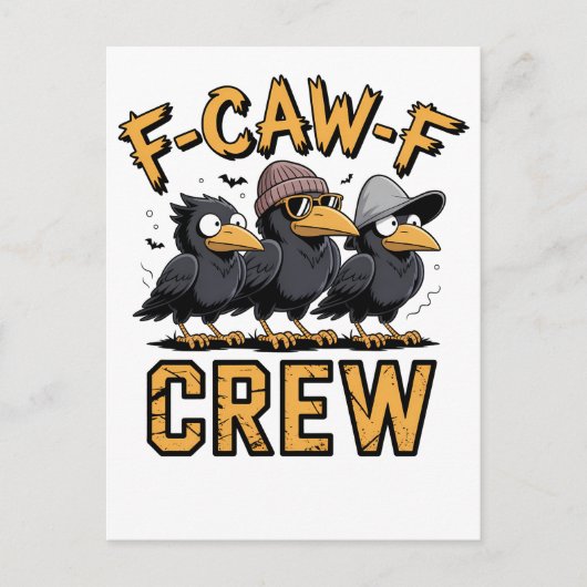 F-Caw-Fクルーズマッチングイおもしろいシズ服 ポストカード (正面)