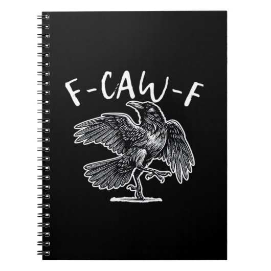 F-Caw-Fクロのゴシックユーモア 面白い ノートブック (正面)