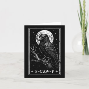 F-caw-fクロウタロットカードゴシッおもしろいクハロウィーンビン カード