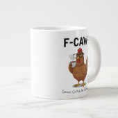 F-Caw-Fチキンおもしろいコーヒーマグ | ルー笑わされるスト ジャンボコーヒーマグカップ (正面右)