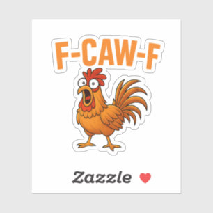 F-Caw-FチキンおもしろいユーモアF-Caw-F引用文鶏 シール