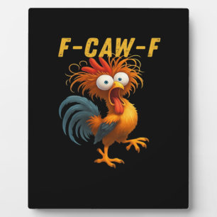 F-Caw-Fチキンエッセンシャルおもしろいデザイン フォトプラーク