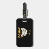 F-Caw-Fチキンクラシックレトロクール ラゲッジタグ (正面縦)