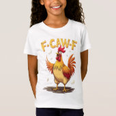 F-CAW-Fチキンローおもしろいスターグラフィックデザイン Tシャツ (正面)