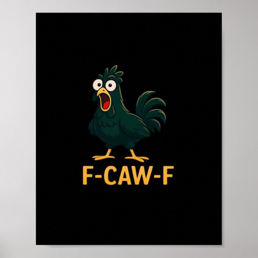 F-Caw-Fチキンヴィンテージクラシックスタイル ポスター (正面)