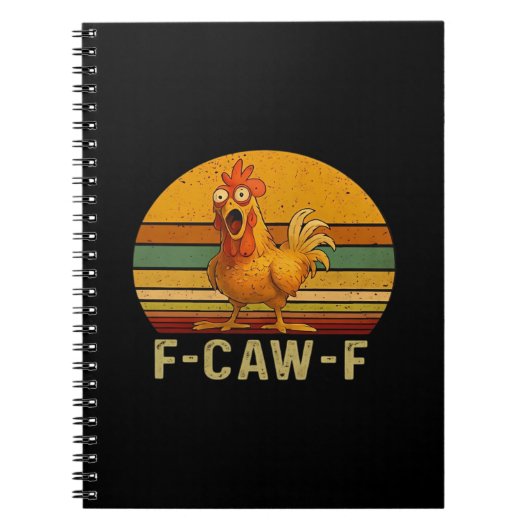F-Caw-Fチキン必須ヴィンテージ図 ノートブック (正面)