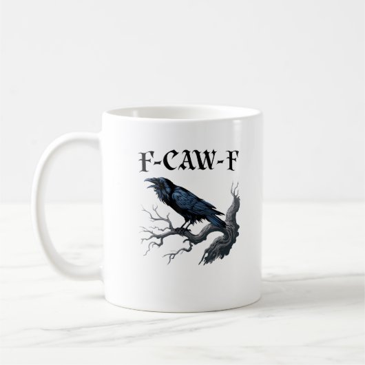 F-Caw-Fバードカおもしろいラス コーヒーマグカップ (左)