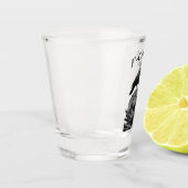 F-Caw-Fブラックカおもしろいウズドリ ショットグラス (左)