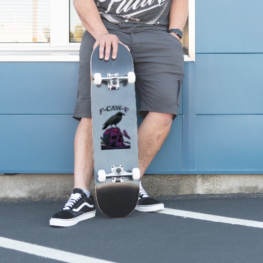 F-Caw-Fブラックカおもしろいウズドリ シール (スケーター)