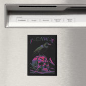 F-Caw-Fブラックカおもしろいウズドリ マグネット (インサイチュ (食洗機))