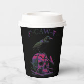 F-Caw-Fブラックカおもしろいウズドリ 紙コップ (裏面)