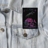 F-Caw-Fブラックカおもしろいウズドリ 缶バッジ (インサイチュ)