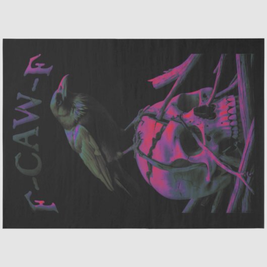 F-Caw-Fブラックカおもしろいウズドリ 薄葉紙 (正面)