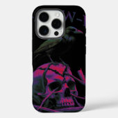 F-Caw-Fブラックカおもしろいウズドリ Case-Mate iPhoneケース (裏面)