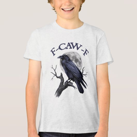 F-caw-fブラックバおもしろいードブラックカラス トライブレンドＴシャツ (正面)