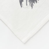 F-caw-fブラックバおもしろいードブラックカラス フリースブランケット (角)