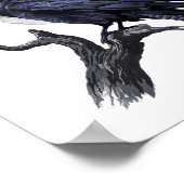 F-caw-fブラックバおもしろいードブラックカラス ポスター (角)