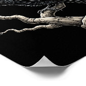 F-caw-fレイヴンおもしろいカラスヴィンテージゴシック風バードプン ポスター (角)