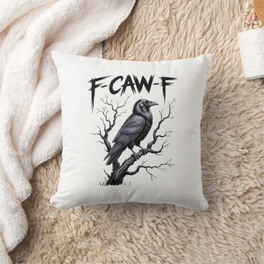 F-Caw-Fレイヴンおもしろいカラス不気味シーズンV クッション (ブランケット)