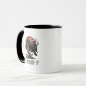 F-Caw-Fレイヴンおもしろいゴシックカラス鳥ハロウィントル マグカップ (正面左)