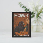 F-CAW-Fレイヴン飲ハロウィーン葉書 ポストカード (スタンド正面)