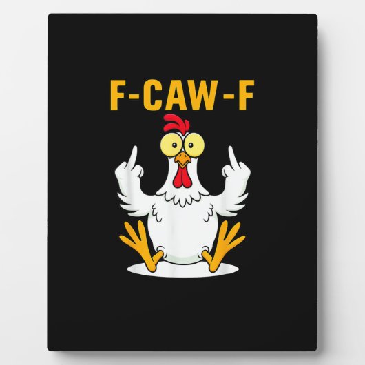 F-Caw-F引用ニワトリのミーム フォトプラーク (正面)