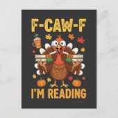 F-Caw-F私はトルコの本読の感謝祭である インビテーションポストカード (正面)
