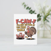 F-Caw-F私は子供のテーブルのトルコに座っていない シーズンポストカード (スタンド正面)