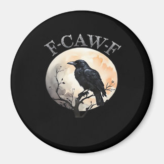 F-Caw-F鳥のおもしろい月がクリーンミニマル マグネット