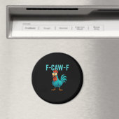 F-Caw-F鶏おもしろい鶏ユーモア鳥 マグネット (インサイチュ (食洗機))