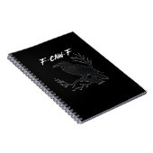F-Caw-F おもしろいカラス カジュアルな美意識 ノートブック (右側)