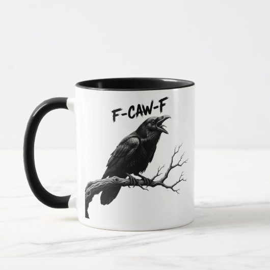 F-Caw-F おもしろいハト ユーモア F-Caw-F 名言 ニワトリ マグカップ (左)
