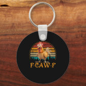 F-Caw-F おもしろい引用符 ニワトリのミーム F-Caw-F キーホルダー (正面)