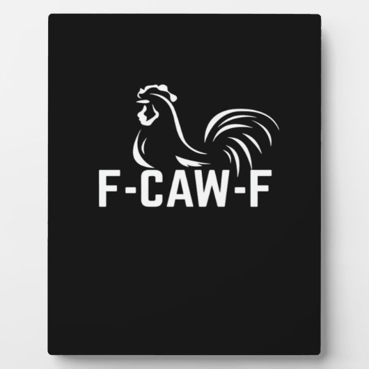 F-Caw-F おもしろい言葉遊び 引用 クリエイティブ カジュアル フォトプラーク (正面)