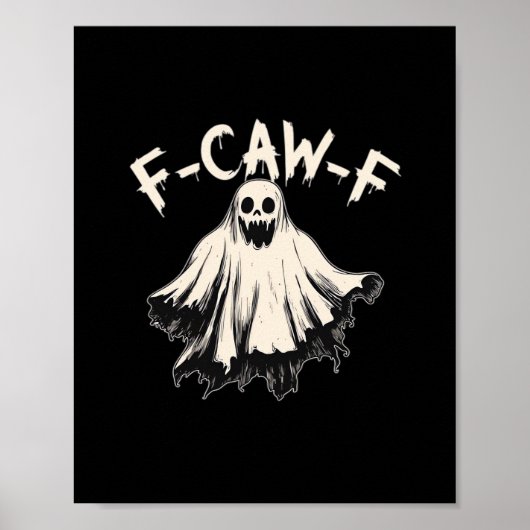 F-Caw-F おもしろい ユーモア クール おしゃれ ポスター (正面)